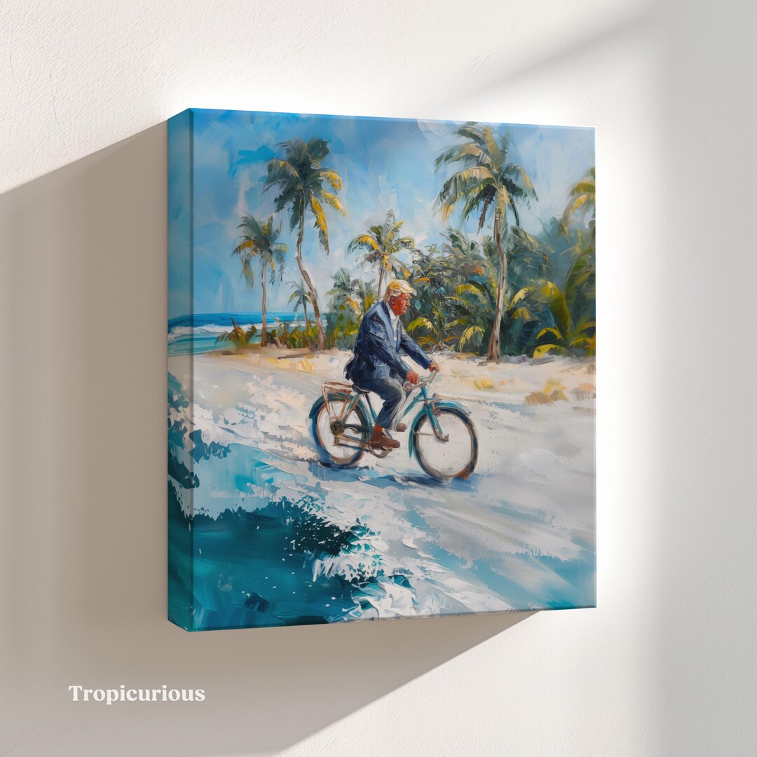Donald Trump on a Bicycle - Etsy