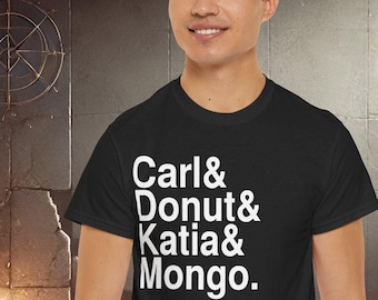 Carl + Donut + Katia + Mongo t-shirt | 9 fun colors | DCC-inspired
