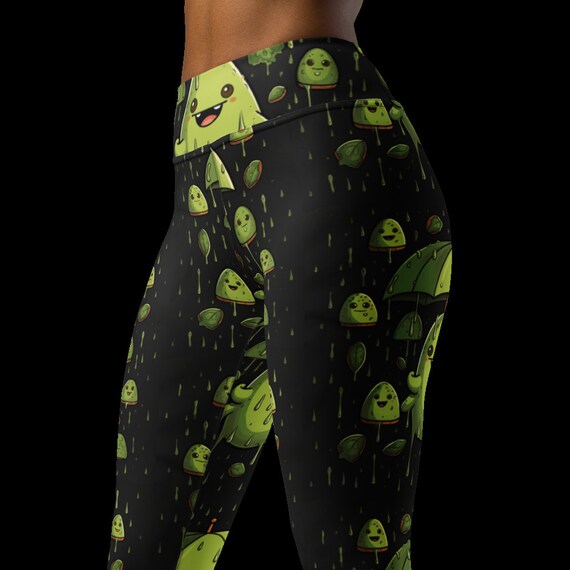 Avocado Leggings Yoga Hose Workout Leggings Avocado hoch taillierte Yoga Leggings Avocado Mid Rise Leggings Leggings Yoga Ubungshose Etsy