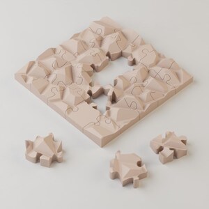 Puzzle 05  - 3D printable, Jigsaw Abstract Sculpture Art