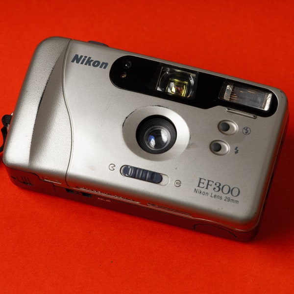Nikon EF300 compact film camera - new batteries - tested and working - vintage classic from 1987 / Also called Nice Touch 4