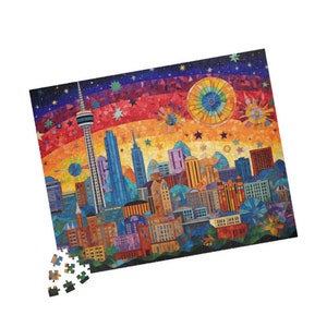 Puzzle, San Antonio, Texas, Mosaic Puzzle, Gift for City Lover, 110-1014 Piece Puzzle, Birthday Gift, Jigsaw, Family, Kids, Adults