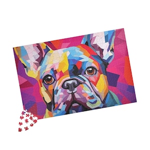 Puzzle, French Bulldog, Frenchie, Mosaic Puzzle, Gift for Dog Lover, 110-1014 Piece Puzzle, Birthday Gift, Jigsaw, Family, Kids, Adults
