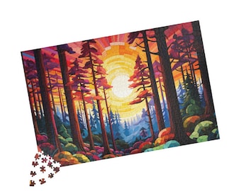 Puzzle, Redwood National Park, Mosaic Puzzle, Gift for Nature Lover, 110-1014 Piece Puzzle, Birthday Gift, Jigsaw, Family, Kids, Adults