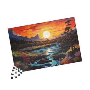 Puzzle, Hawaii Volcanoes, Mosaic Puzzle, Gift for Nature Lover, 110-1014 Piece Puzzle, Birthday Gift, Jigsaw, Family, Kids, Adults