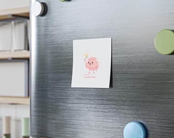 For the menopause brain, brain fog, mid-life girlfriend, gag gift, Cute Brain Character Post-it Note Pads | Brainstorming Sticky Notes