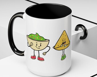 Mug, Chips and Guac Lovers Mug, Fiesta Coffee Mug, Cinco De Mayo Gift, Guacamole Addict Mug, Couples Gift Mug