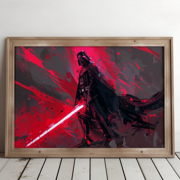 Vader Unleashed - Star Wars poster, Digital Download, Darth Vader, Printable Wall Art Decor of iconic Star Wars villain