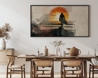Wave Chaser - digital print - wall art - instant download - beach art