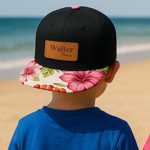 Personalisierter Snapback Hut, Flat Bill, Benutzerdefinierte Säugling Kleinkind Kinder Jugend Snapback Hut, Trucker Mesh Zurück Hut Junge, Jungen Name Hut, Mädchen Name Hut