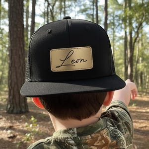 Personalized Snapback Hat, Flat Bill, Custom Infant Toddler Kids Baby Snapback Hat, Trucker Mesh Back Hat Boy, Boy Name Hat, Girl Name Hat