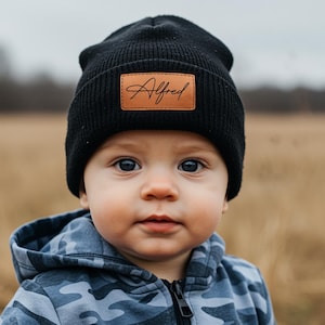 Berretto con nome personalizzato – Cappello invernale con incisione personalizzata per neonati, bambini, neonati, bambini piccoli, bambini
