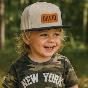 Personalisierter Snapback Hut, Flat Bill, Benutzerdefinierte Säugling Kleinkind Kinder Jugend Snapback Hut, Trucker Mesh Zurück Hut Junge, Jungen Name Hut, Mädchen Name Hut