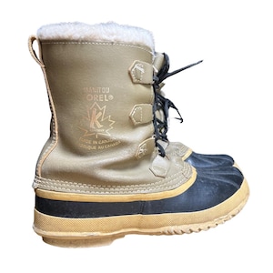 Sorel Kaufman Winter Boots Black Pink Blue Retro Snow‎ Duck Boots Mens 11 Vintage Sorel Boots Men - Etsy main image 4