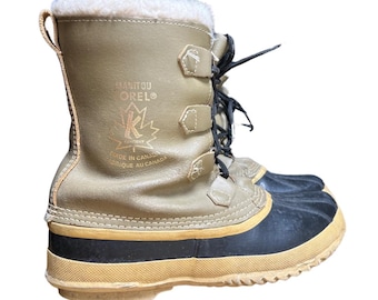 Vintage 90s Ice Pac Sorel Brown Roughout Suede Leather Duck Winter Snow Boots 11 Vintage 90s Ice Pac Sorel Brown Roughout Suede Leather Duck  main image 2