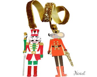Nutcracker themed bookmark. Nutcracker Prince, Mouse King, Holiday Bookmark, Stocking Stuffer. Christmas Bookmark, Reader Gift. Bookish Gift