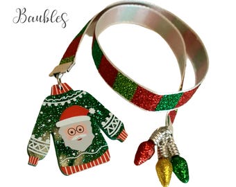 Ugly Christmas Sweater Bookmark, Funny Stocking Stuffer, Gift for Reader, Bookish Gift, Dirty Santa, White Elephant