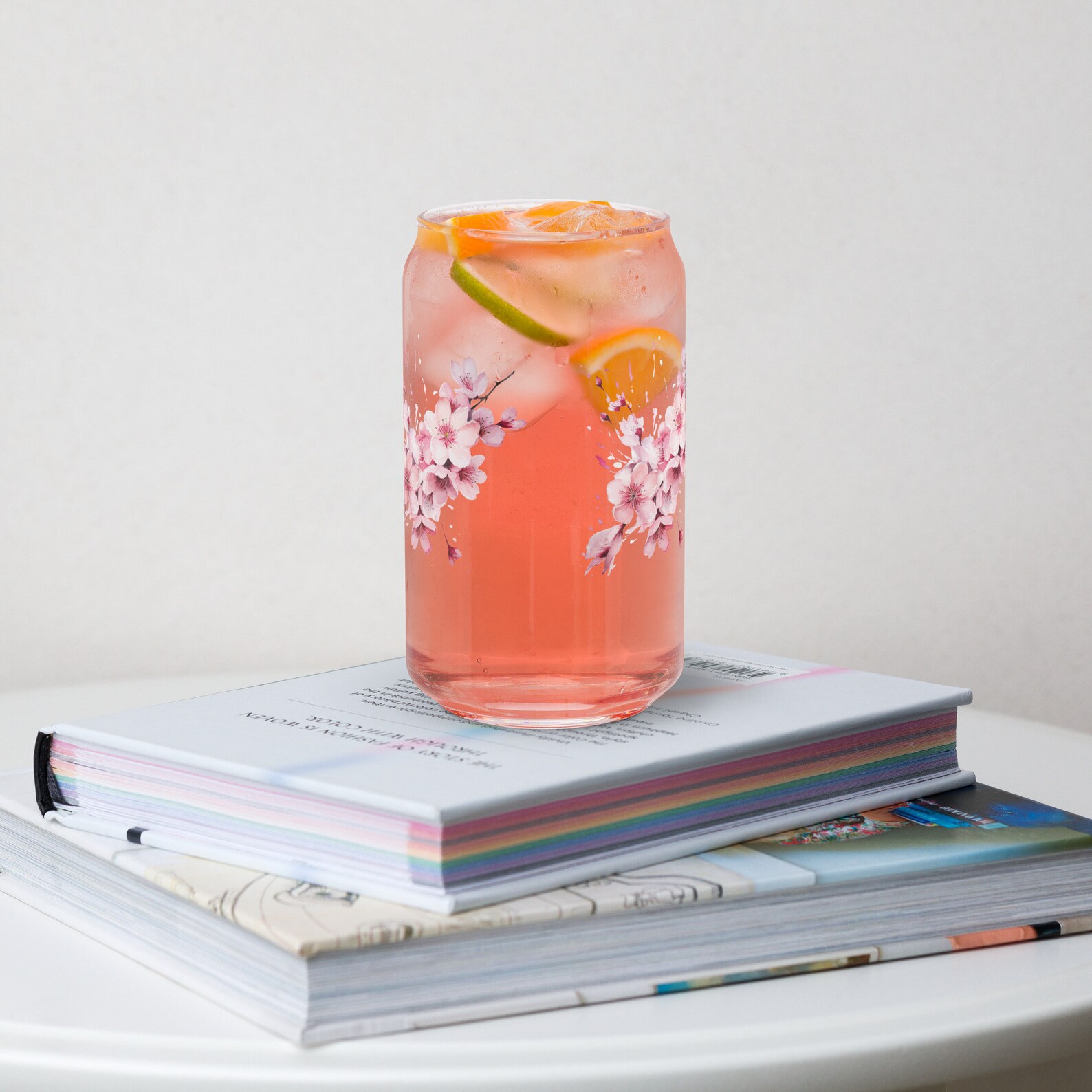 National Flower of Japan Cherry Blossom Can Shaped Glass With Plant ...