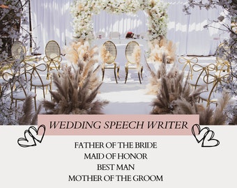 Personalized Wedding Speech Writer, Maid of Honor, Man