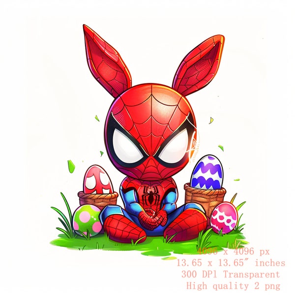 Easter Funny Spider PNG,Spider Hero Png,Spider Sublimation Design,Spider Easter basket,Easter Eggs PNG,Colorful Easter Eggs,Instant Download