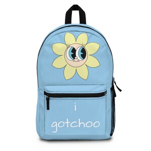 Flower Backpack, Big Eyes, Blue Pack, I gotchoo for school or fun. Multiple color options available. FREE Shipping. Back to school bags, bag
