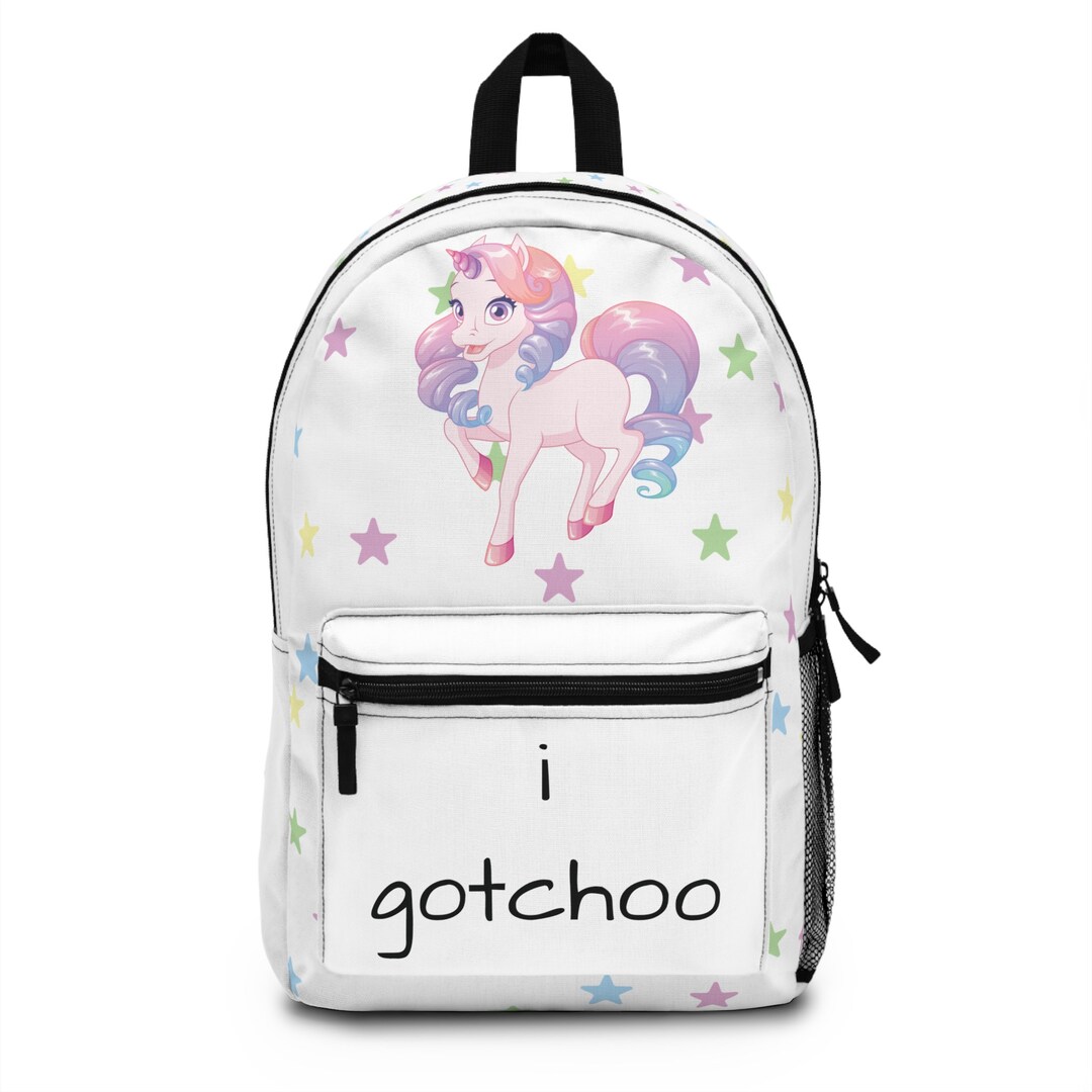 Unicorn Backpack Pink, Cute Pony,stars, I Gotchoo School Fun