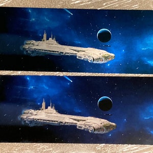 4x10 metal print of the Halcyon StarCruiser in space (location of your choice)
