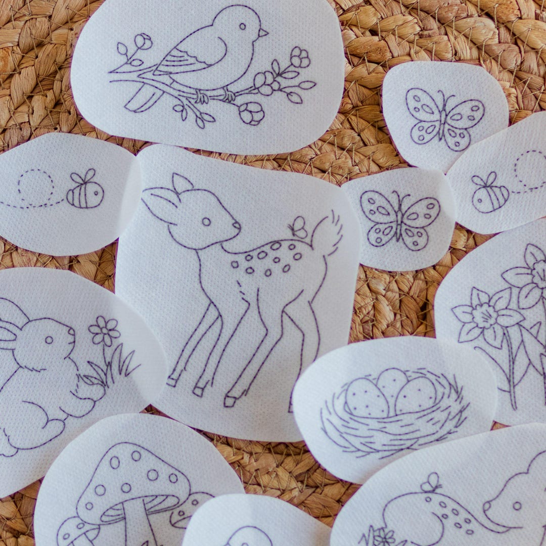Spring Animals Stick and Stitch Embroidery Stickers | Woodland & Garden ...