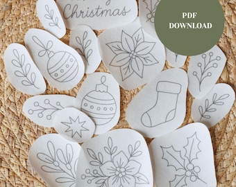 Christmas Hand Embroidery Stick and Stitch Pattern PDF Digital Download
