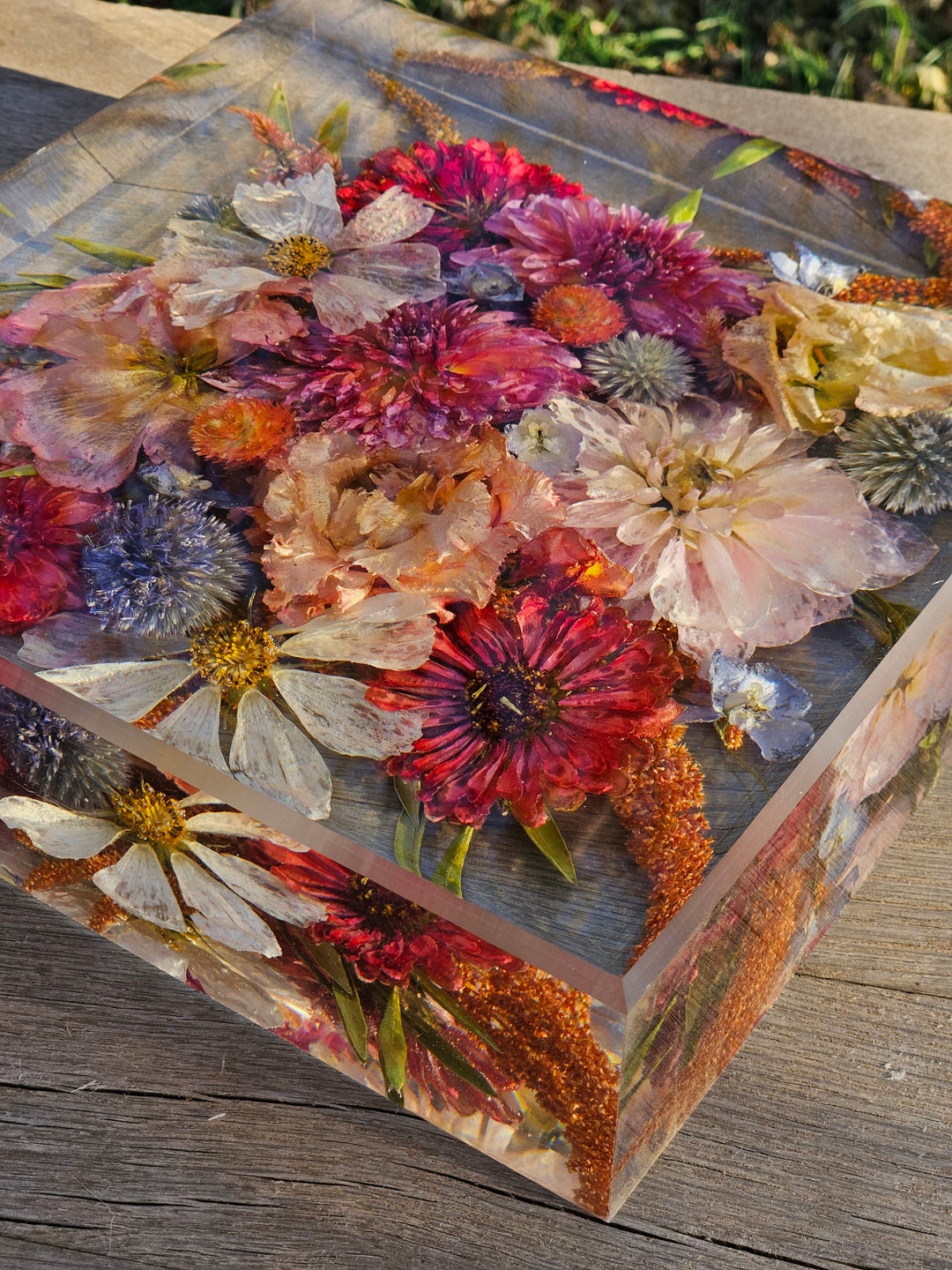 Wedding Keepsake/ Serving Tray/ Resin Bouquet Preservation /bridal