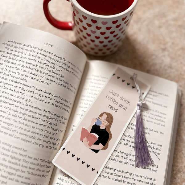 Read and drink coffee bookmark