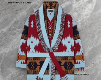 Tribal Knitwear Women’s Long Sleeve Belted Cardigan 2025 Spring Autumn Fashion Cozy Wrap Sweater Audacious Brand