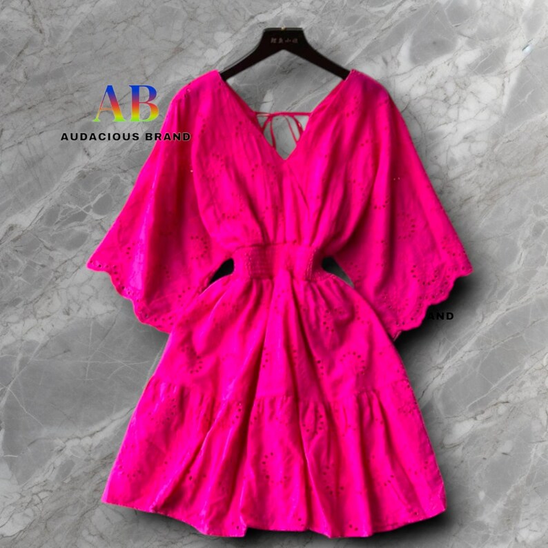 Women's V-Neck Boho Summer Dress | Mini