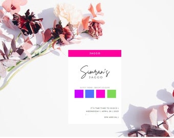 Modern Jaggo Wedding Invitation Template