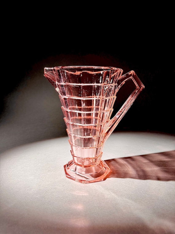 Vintage Pink Depression Glass Pitcher – Indiana Glass Tea Room