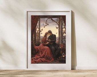 Romantic Couple Valentines Day Love Digital Download Wall Art Print Gift for Her 6