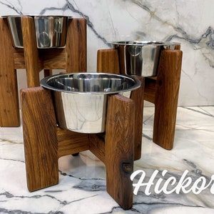 Solid Hardwood Elevated Pet Bowl Stand