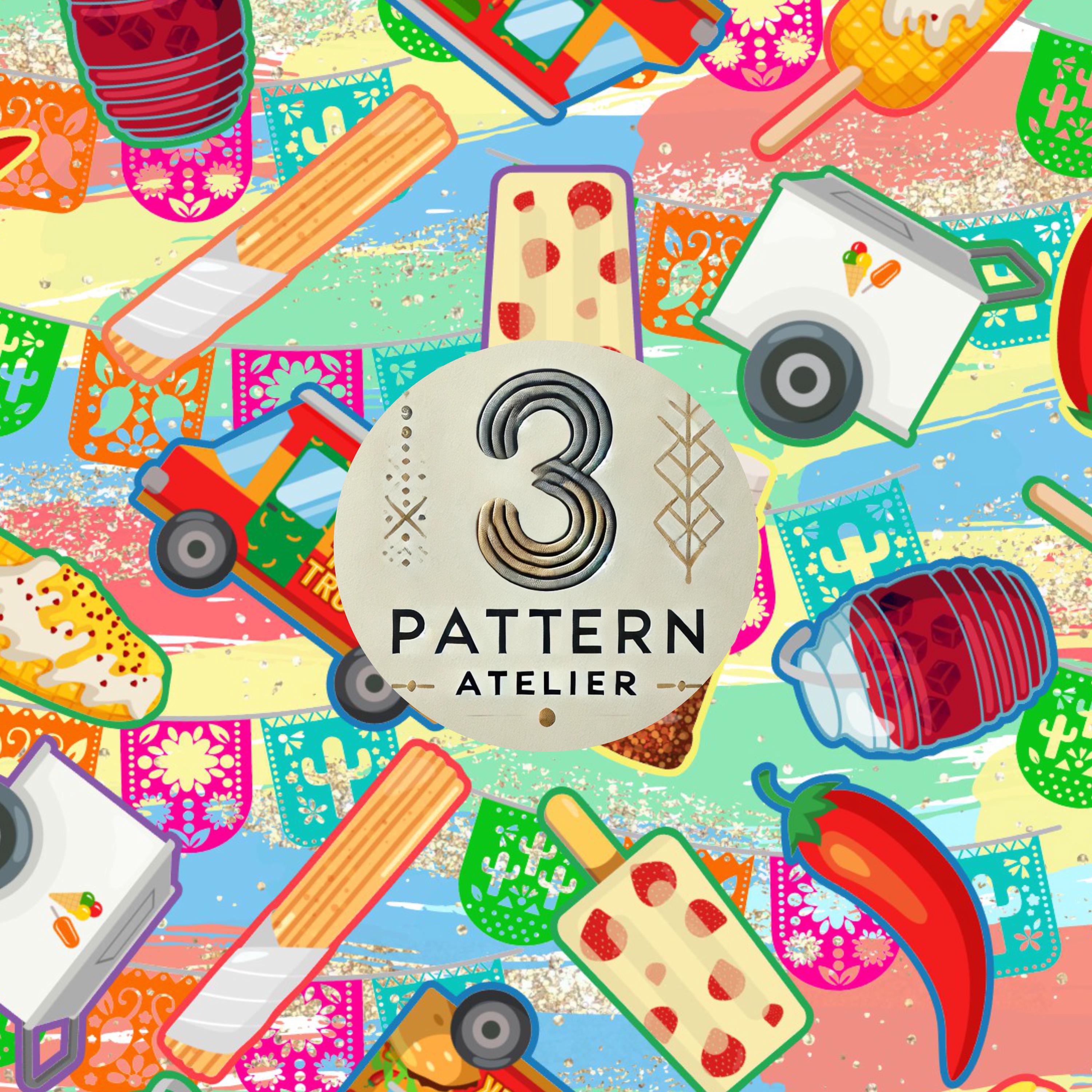 Pattern Flan Mexican Food Truck Fiesta Cinco De Mayo Flan Churro Chamoy Repeat ...