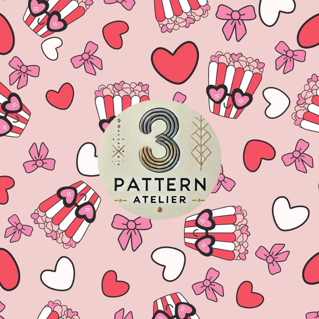 Valentine's Day Love Heart Seamless Repeat Pattern File Boho Muted ...
