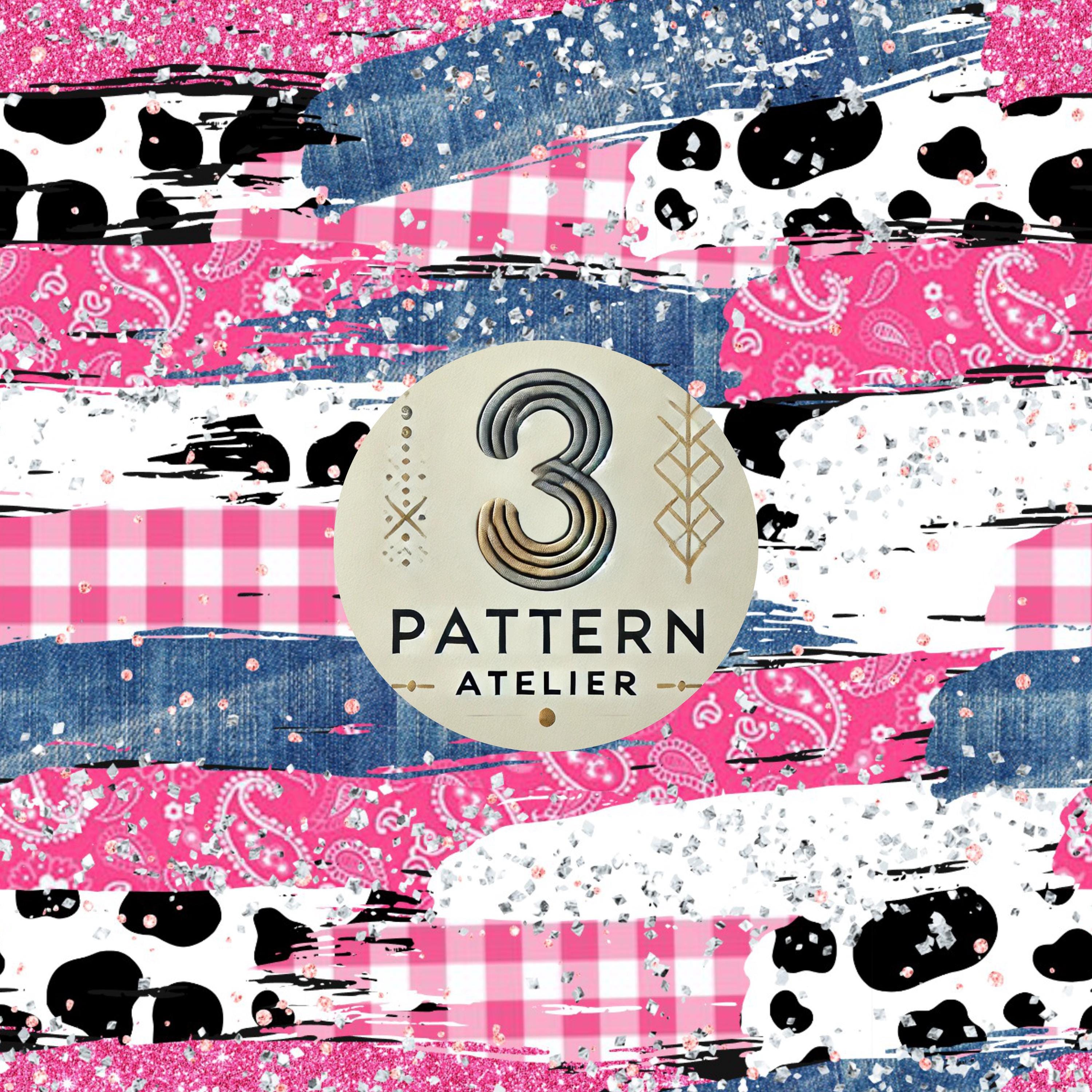 Farm Floral Western Cow Print Cowgirl Cowboy Rodeo Boots Brush Stroke ...