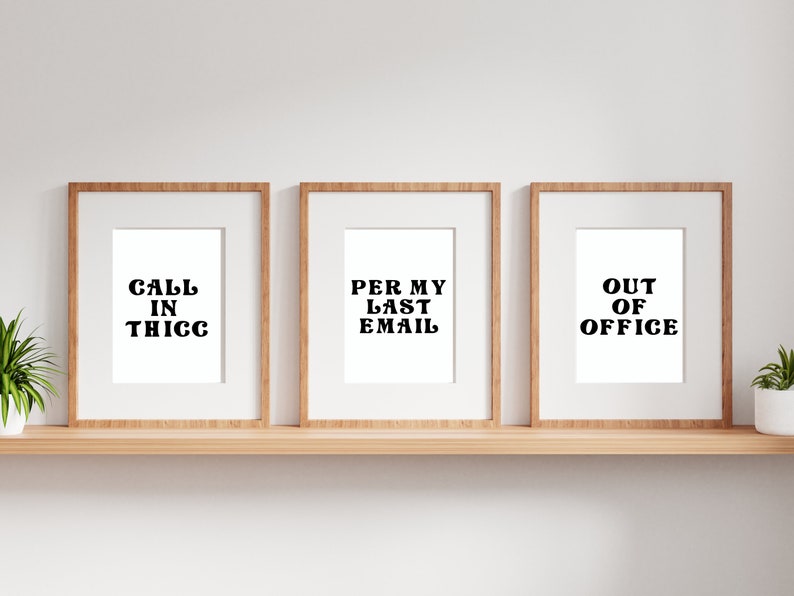 Retro Home Office Printable Wall Art Office Decor for Wall Funny Home