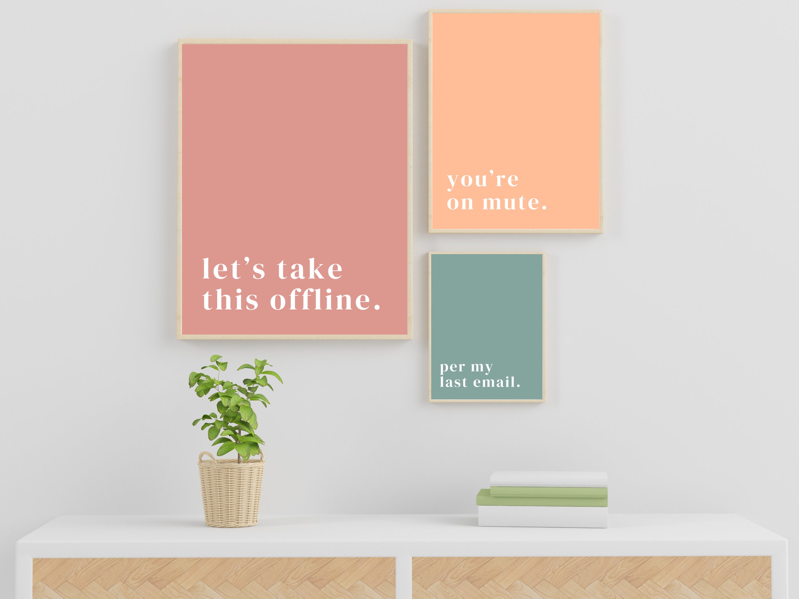 Pastel Home Office Printable Wall Art | Office Decor for Wall | Funny ...
