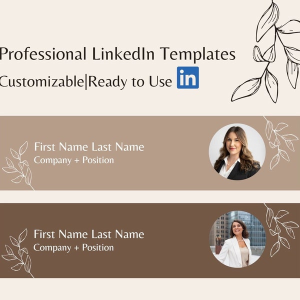 Professionele LinkedIn-banners | Aanpasbaar | Stijlvol