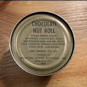 Vietnam War Era C-Ration MCI Military Ration Canned Chocolate Nut Roll 1970