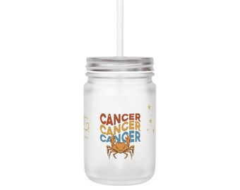 Cancer Zodiac Design Mason Jar