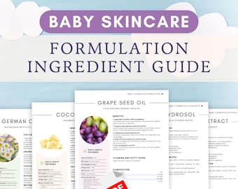 Guida agli ingredienti per la formulazione di prodotti per la cura della pelle dei bambini / Ingredienti sicuri per cosmetici per neonati / Riferimento PDF per formulatori di cosmetici naturali
