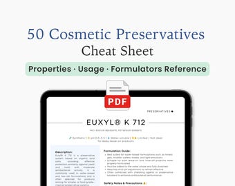 Guida ai 50 conservanti cosmetici in formato PDF / Profili dei conservanti / Promemoria per la formulazione dei prodotti per la cura della pelle