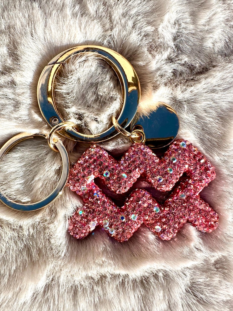 Llavero del zodiaco con burbujas, llavero del zodiaco, dije para bolso con diamantes de imitación, accesorio para el horóscopo, regalo astrológico imagen 7