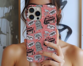 Funny True Crime Phone Case, Red Murder Mystery Case for iPhone & Android, Its Never a Mannequin Design, Online Detective Gift