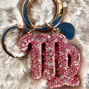 Llavero del zodiaco con burbujas, llavero del zodiaco, dije para bolso con diamantes de imitación, accesorio para el horóscopo, regalo astrológico imagen 6